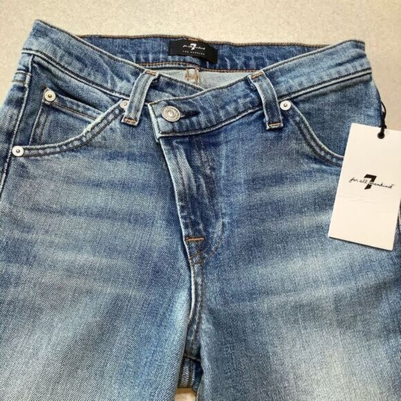 7 For All Mankind Jean‎ 23 Asymmetrical Skinny NWT - Picture 3 of 7
